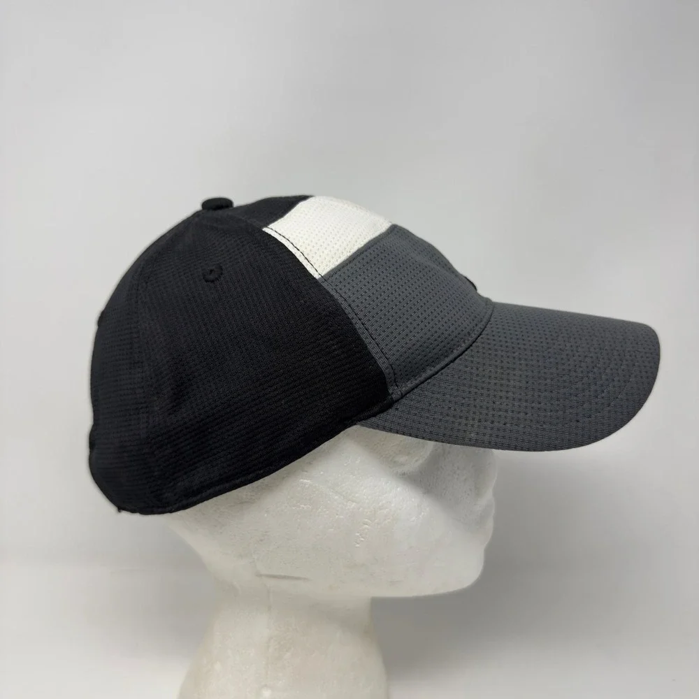 Nike Golf Hat‎ Mens Grey White Black Colorblock Mesh Adjustable Swoosh Cap